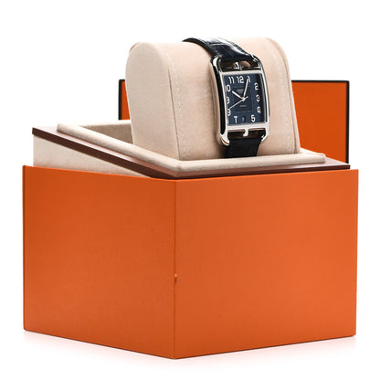 Hermes Stainless Steel Alligator 33mm Cape Cod Automatic Watch Bleu Saphir 5 of 5