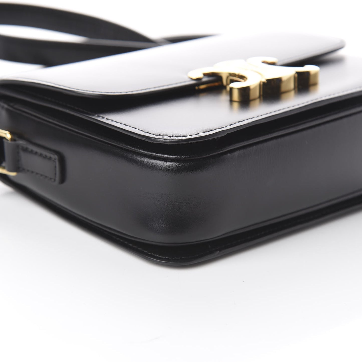 Shiny Calfskin Small Triomphe Black