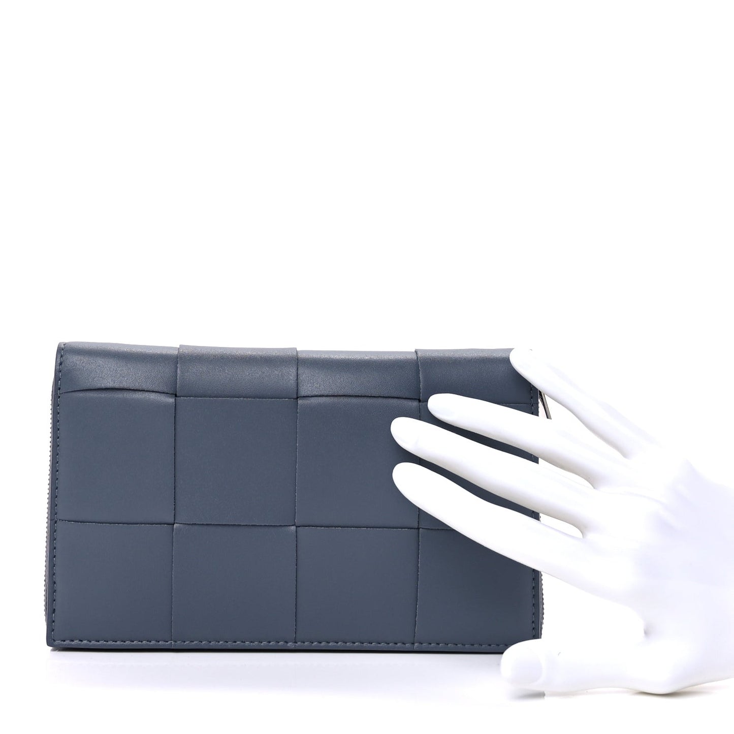 Nappa Maxi Intrecciato Zip Around Wallet Thunder