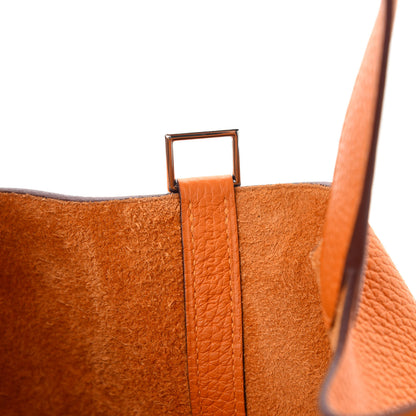 Hermes Taurillon Clemence Picotin Lock 22 MM Abricot 9 of 10