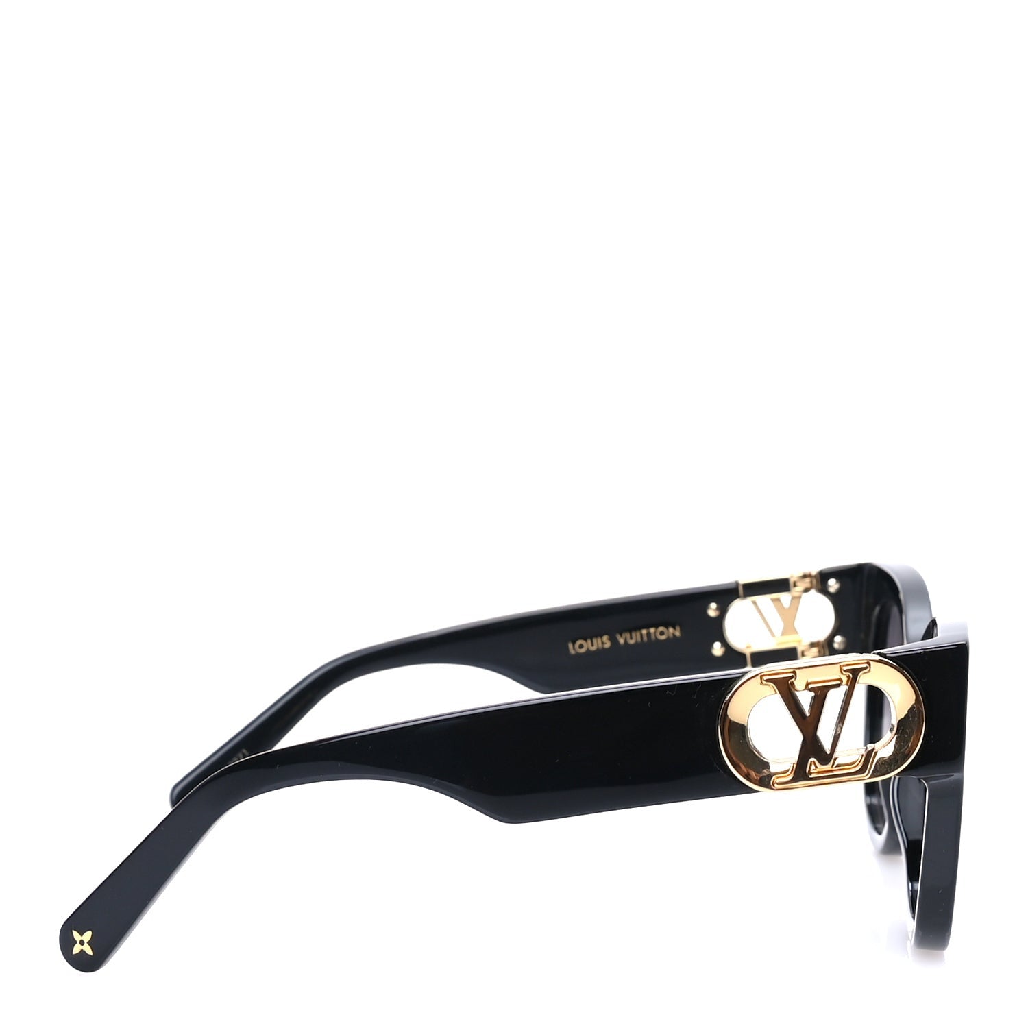 Louis Vuitton Acetate LV Link Square Sunglasses Z1478W  Black 3 of 7