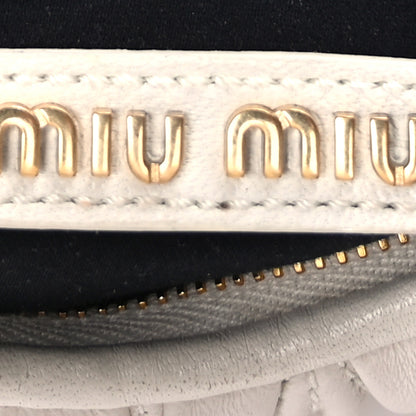 Miu Miu Nappa Matelasse Mini Wander Hobo White 5 of 8