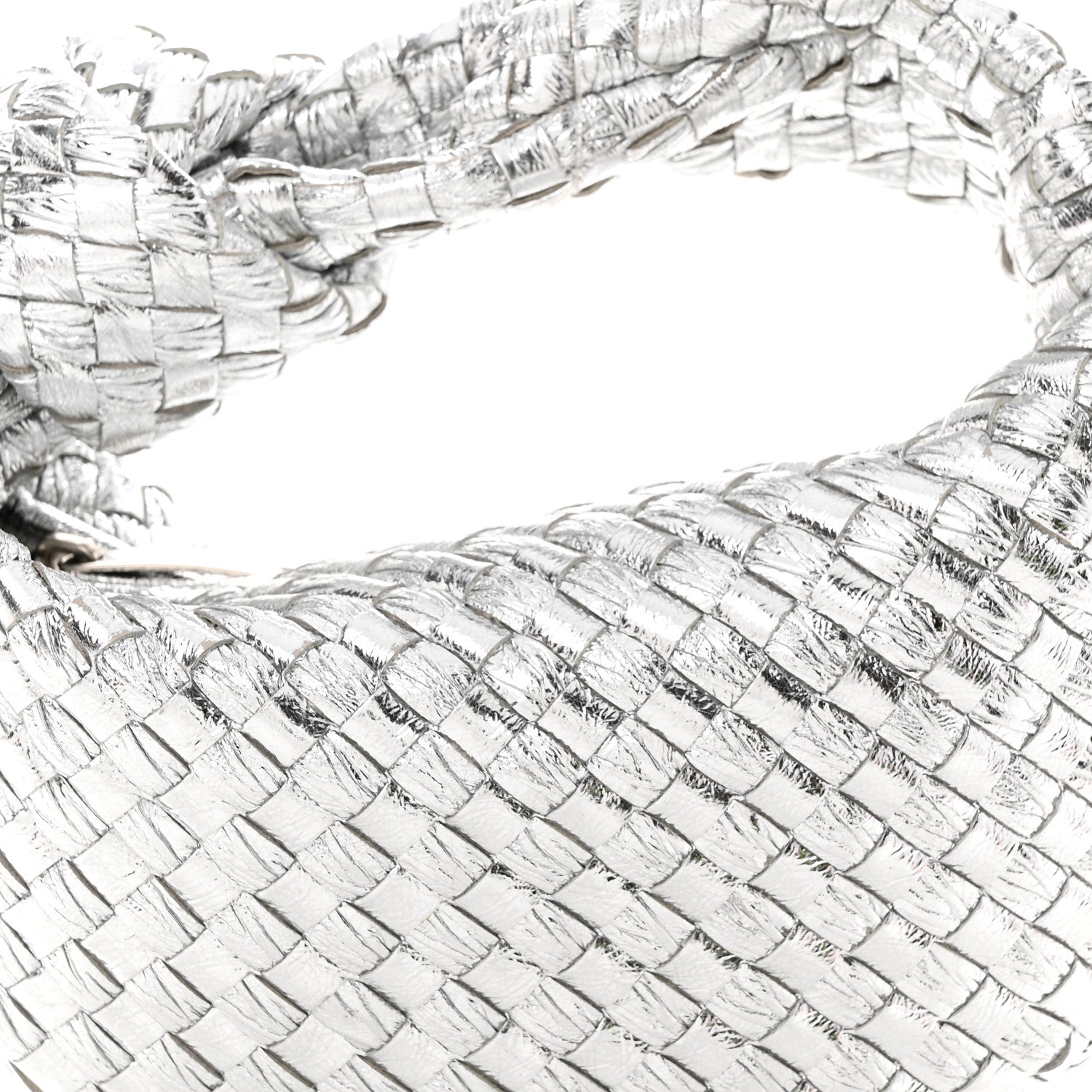 Bottega Veneta Metallic Nappa Intrecciato Mini Jodie Silver 8 of 10
