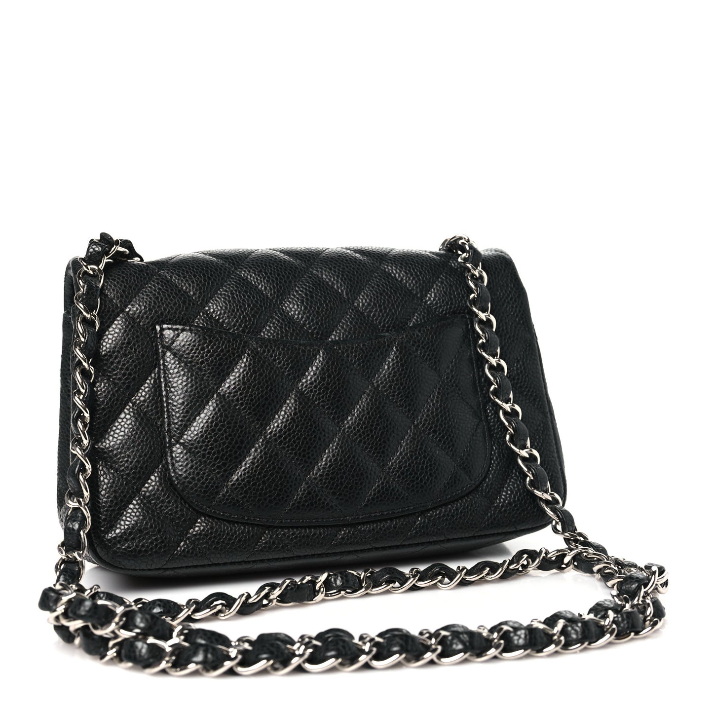 Caviar Quilted Mini Rectangular Flap Black