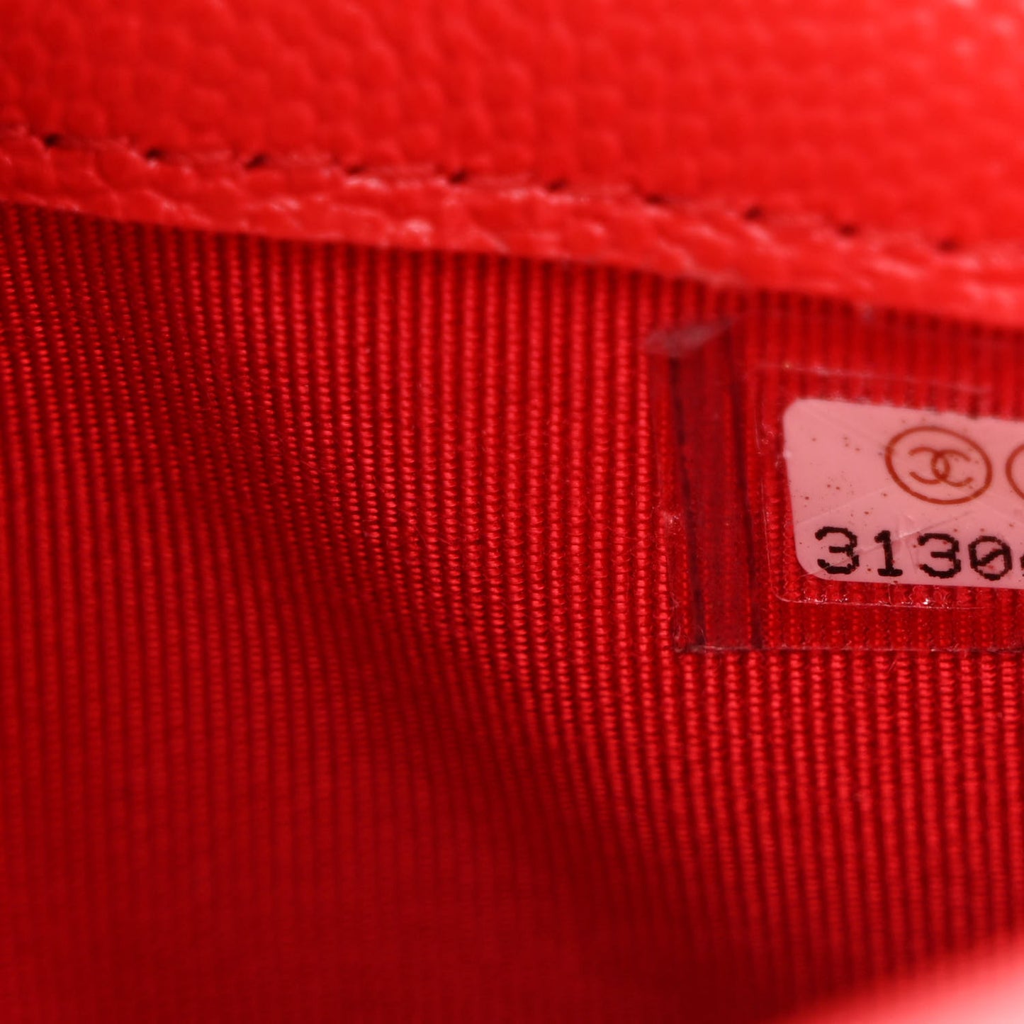 Caviar Quilted Flap Phone Holder With Chain Red