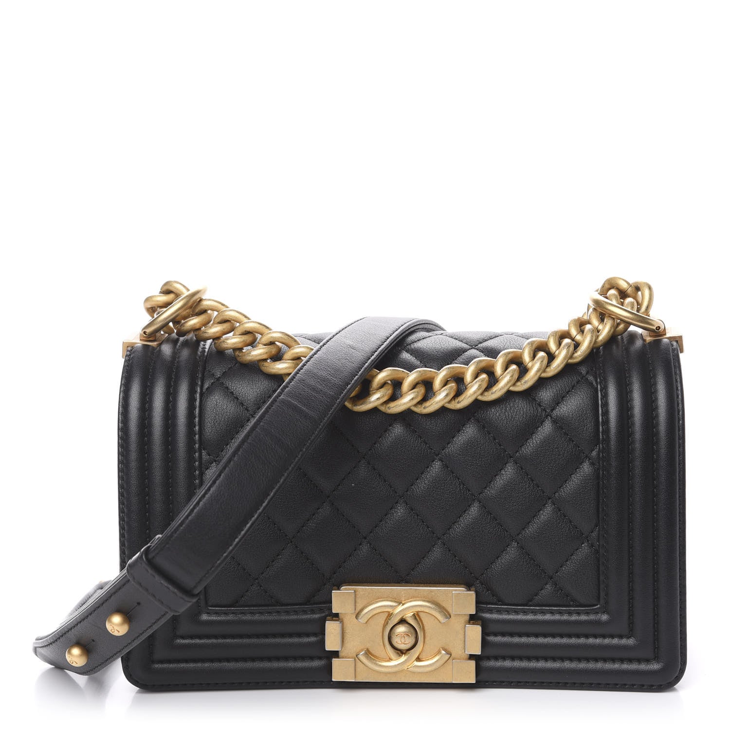Chanel Calfskin Quilted Small Boy Flap Black 1 of 11