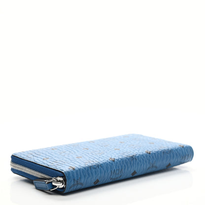 MCM Visetos Large Zip Around Wallet Munich Blue 4 of 8
