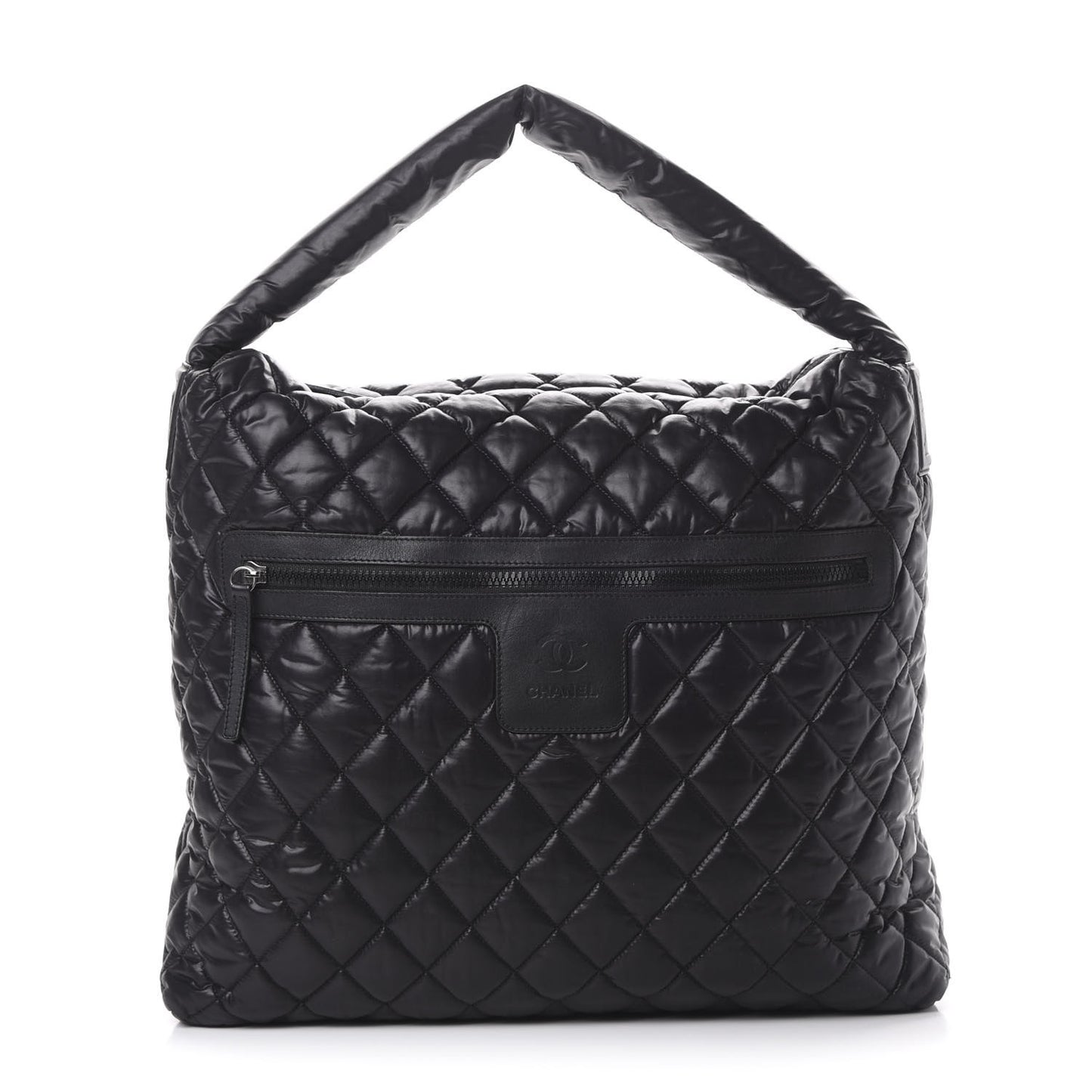 Nylon Quilted Coco Cocoon Hobo Black