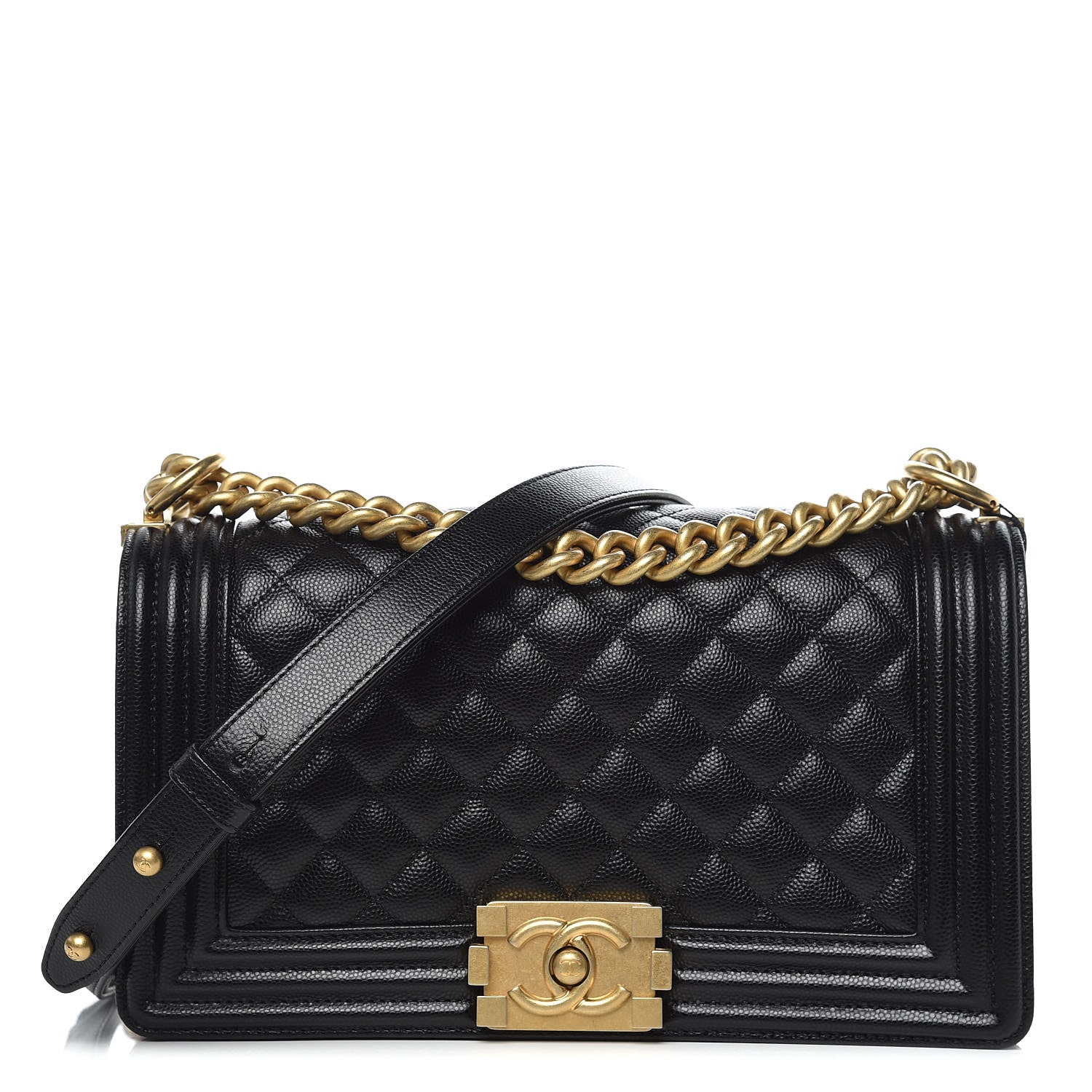 Chanel Caviar Quilted Medium Boy Flap Black 1 of 10