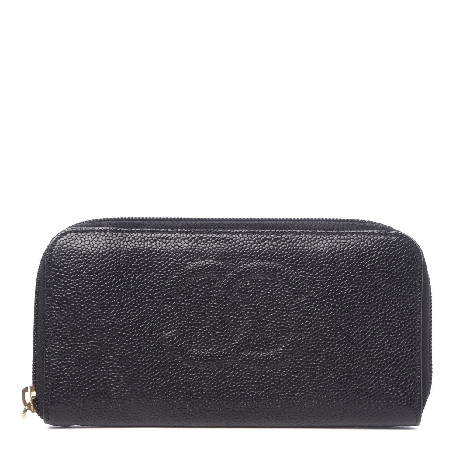 Chanel Caviar Timeless CC Large Gusset Zip Around Wallet Black 1 of 8