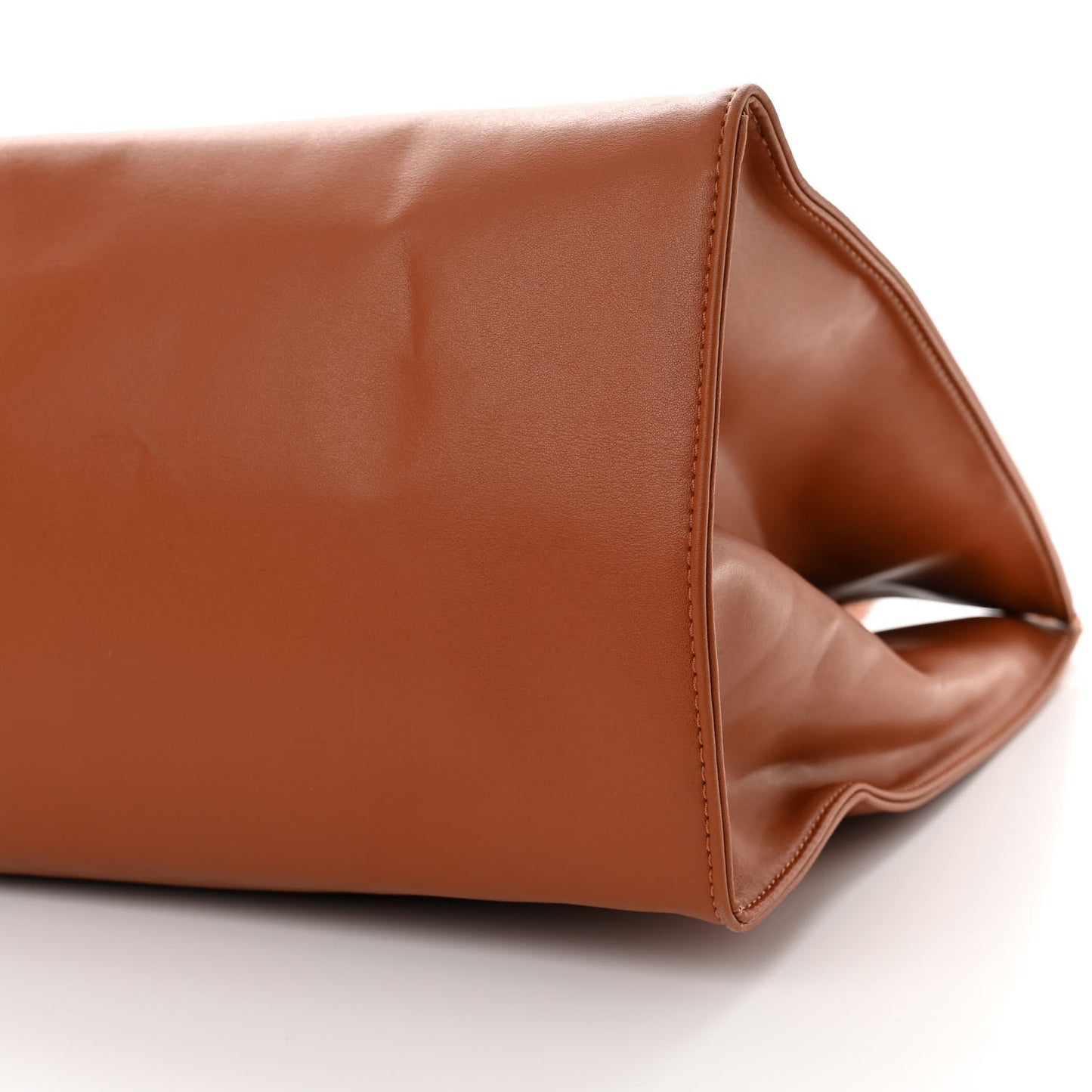 Vegan Leather Large Shopping Bag Tan