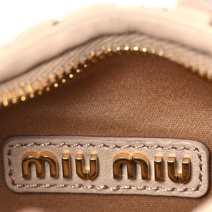 Miu Miu Nappa Matelasse Mini Wander Hobo Cipria 5 of 8