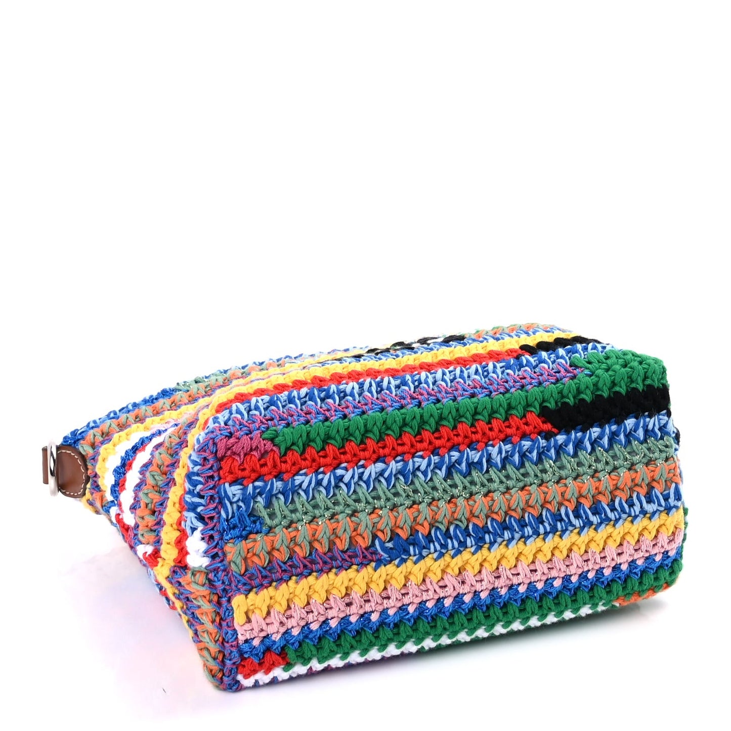 Fabric Crochet Pouch  Multicolor