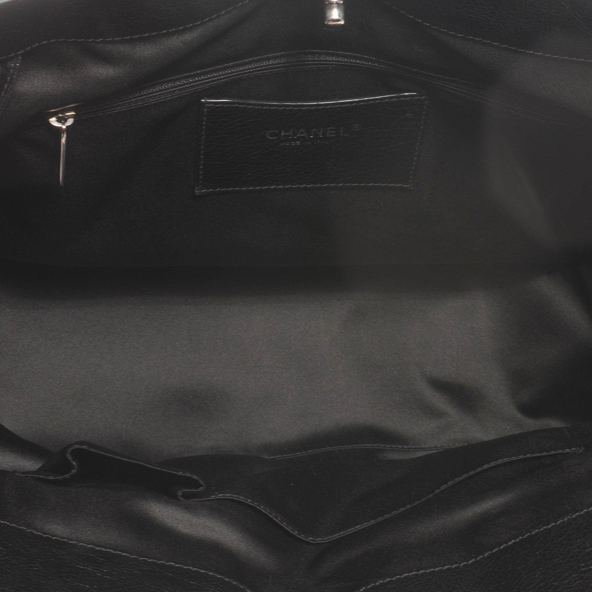Chanel Glazed Calfskin Large On The Road Large Frame Tote Black 4 of 9