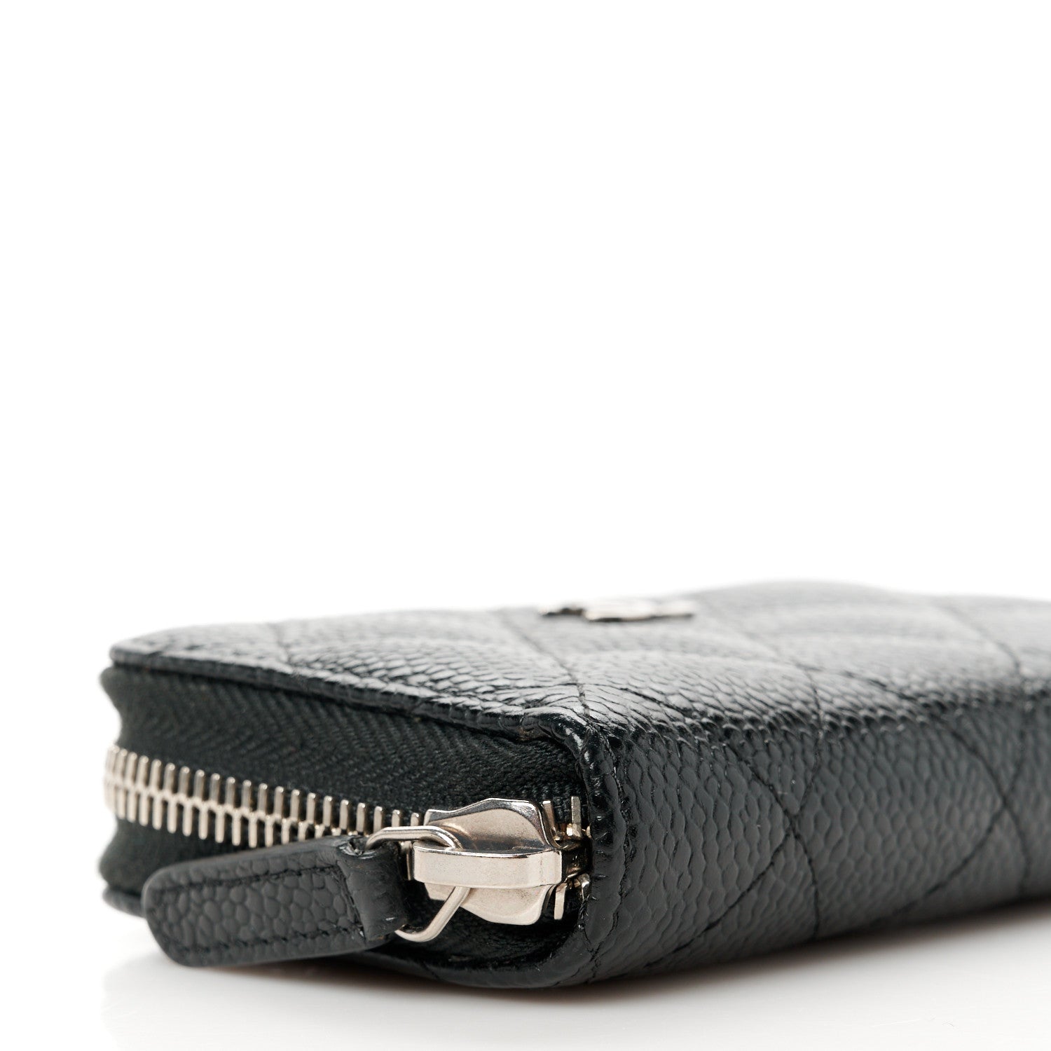 Chanel Caviar Quilted Zip Coin Purse Black 9 of 11