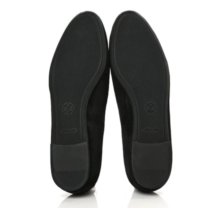 Louis Vuitton Suede Monogram Uniformes Ballet Flats 40 Black 5 of 8