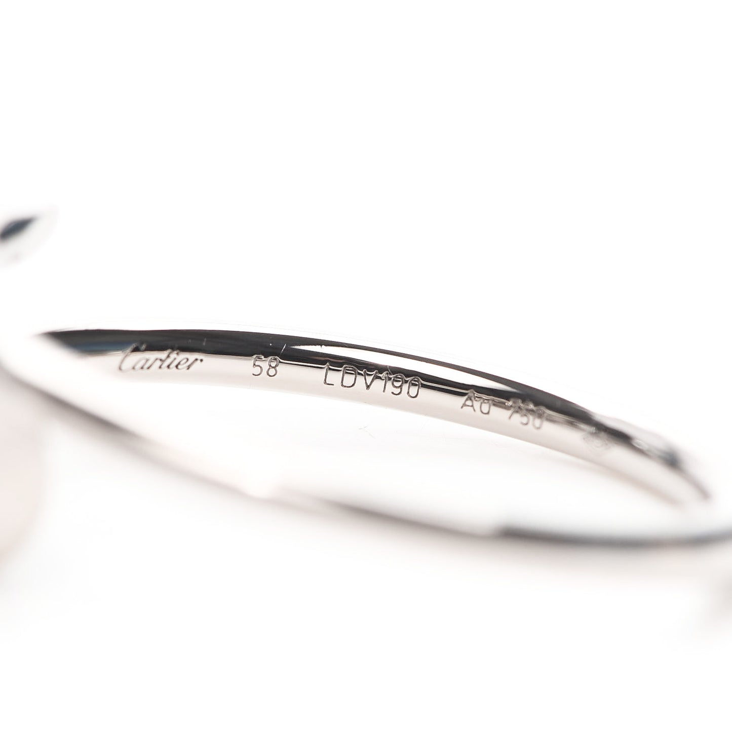 18K White Gold Small Juste Un Clou Ring 58 8.25