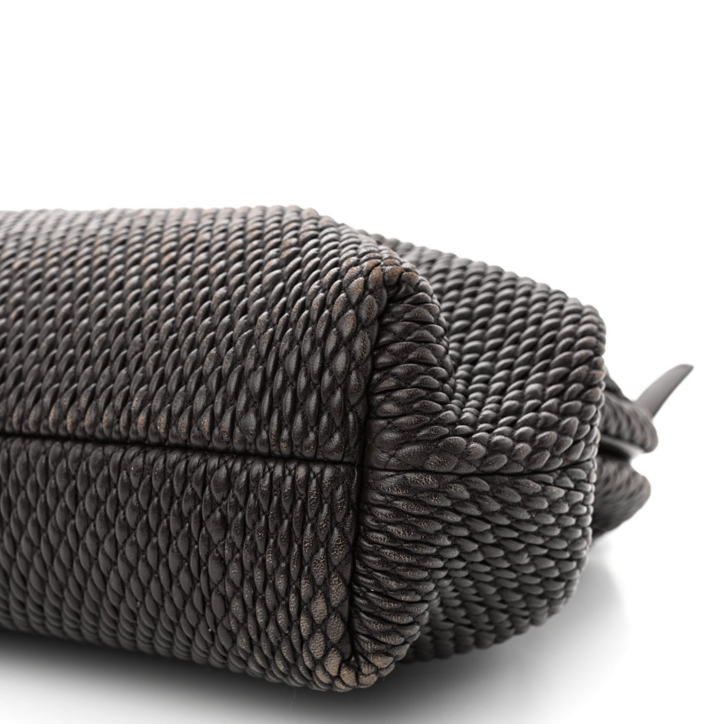 Lambskin Knit Medium The Point Triangle Bag Fondant