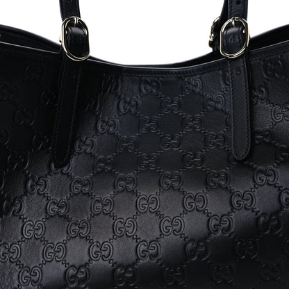 Gucci GG Calfskin Embossed Calfskin Large Tote Bag  Black 6 of 7