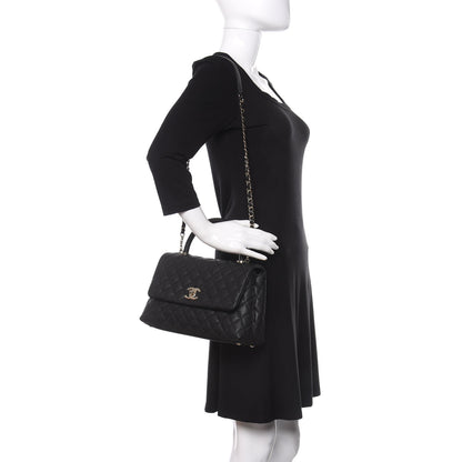 Chanel Caviar Quilted Small Coco Handle Flap Black 2 of 10