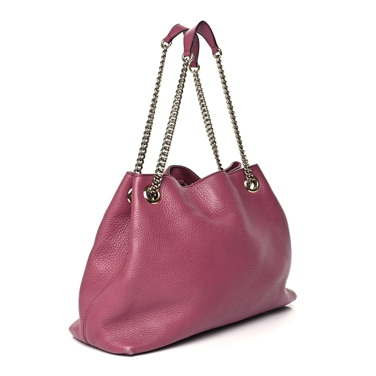 Pebbled Calfskin Medium Soho Chain Shoulder Bag Peonia Flower