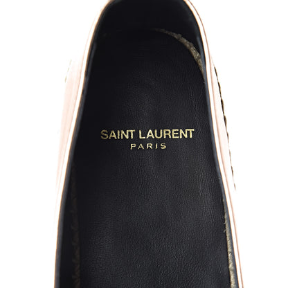 Saint Laurent Metallic Lambskin Monogram Espadrilles 39 Blush 7 of 8