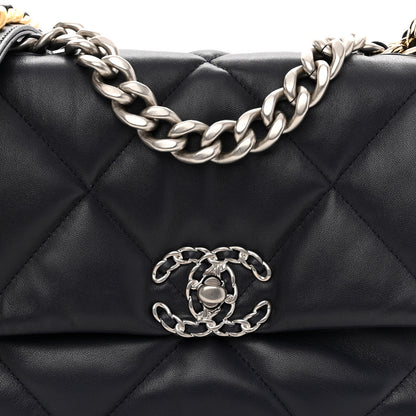 Chanel Lambskin Quilted Medium Chanel 19 Flap Navy Blue 8 of 10