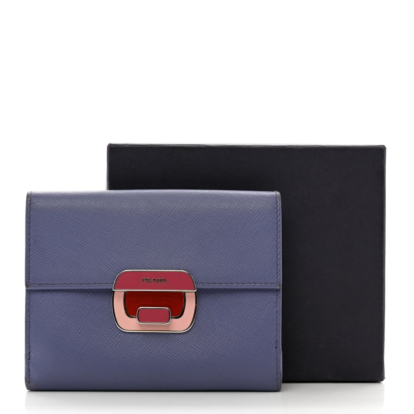 Saffiano Compact Flap Wallet Lilla