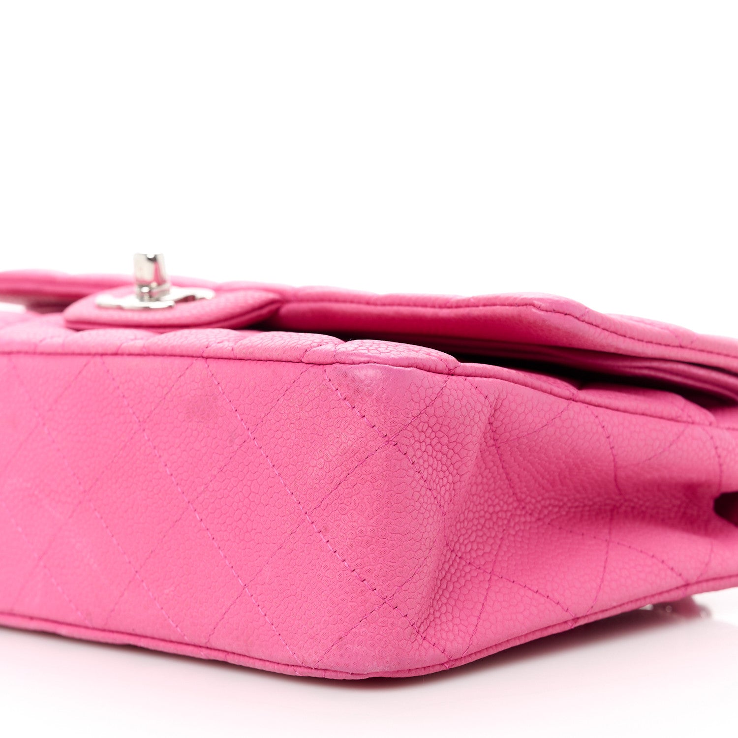 Chanel Iridescent Caviar Quilted Medium Double Flap Pink 11 of 13