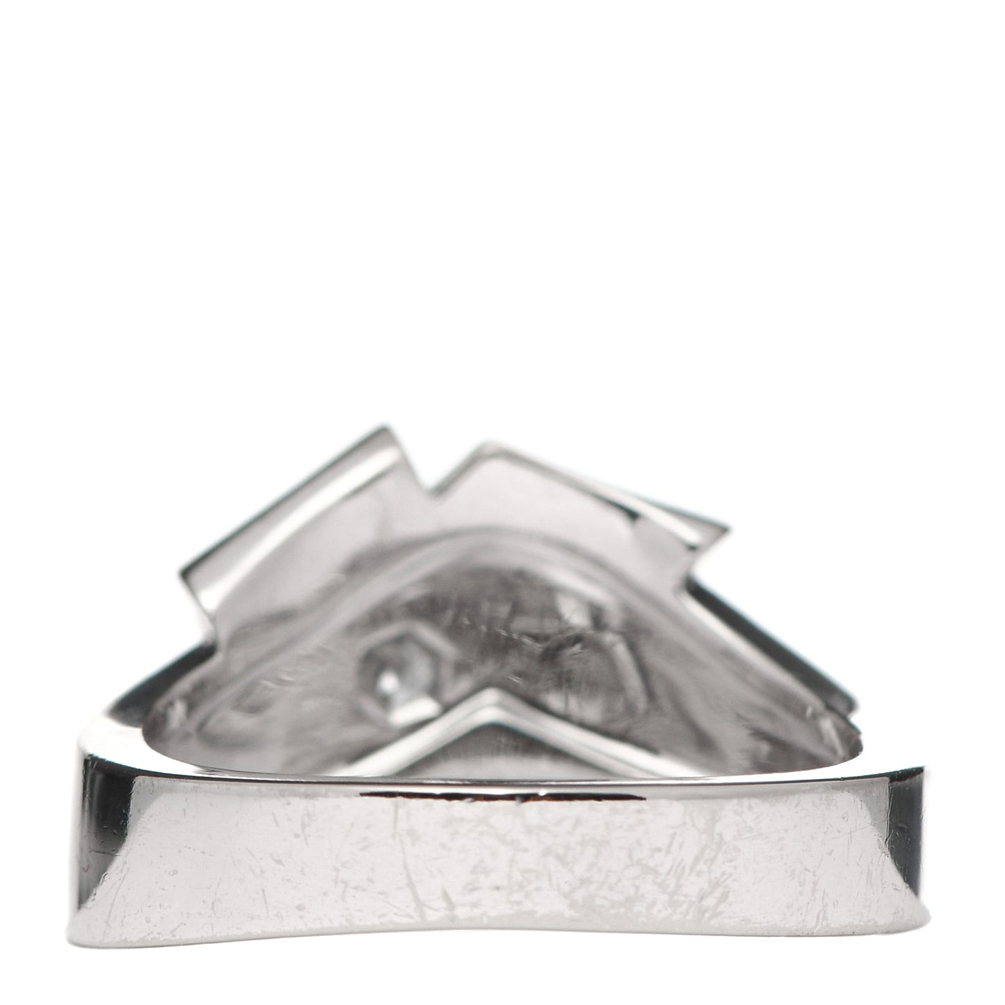 18K White Gold Diamond Knot Ring 50 5.5