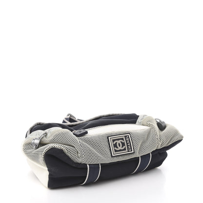 Chanel Nylon Mesh Sport Belt Bag Navy White 4 of 11