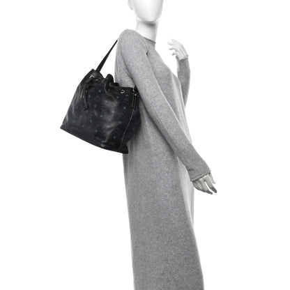 MCM Visetos Drawstring Bucket Bag Black 2 of 11