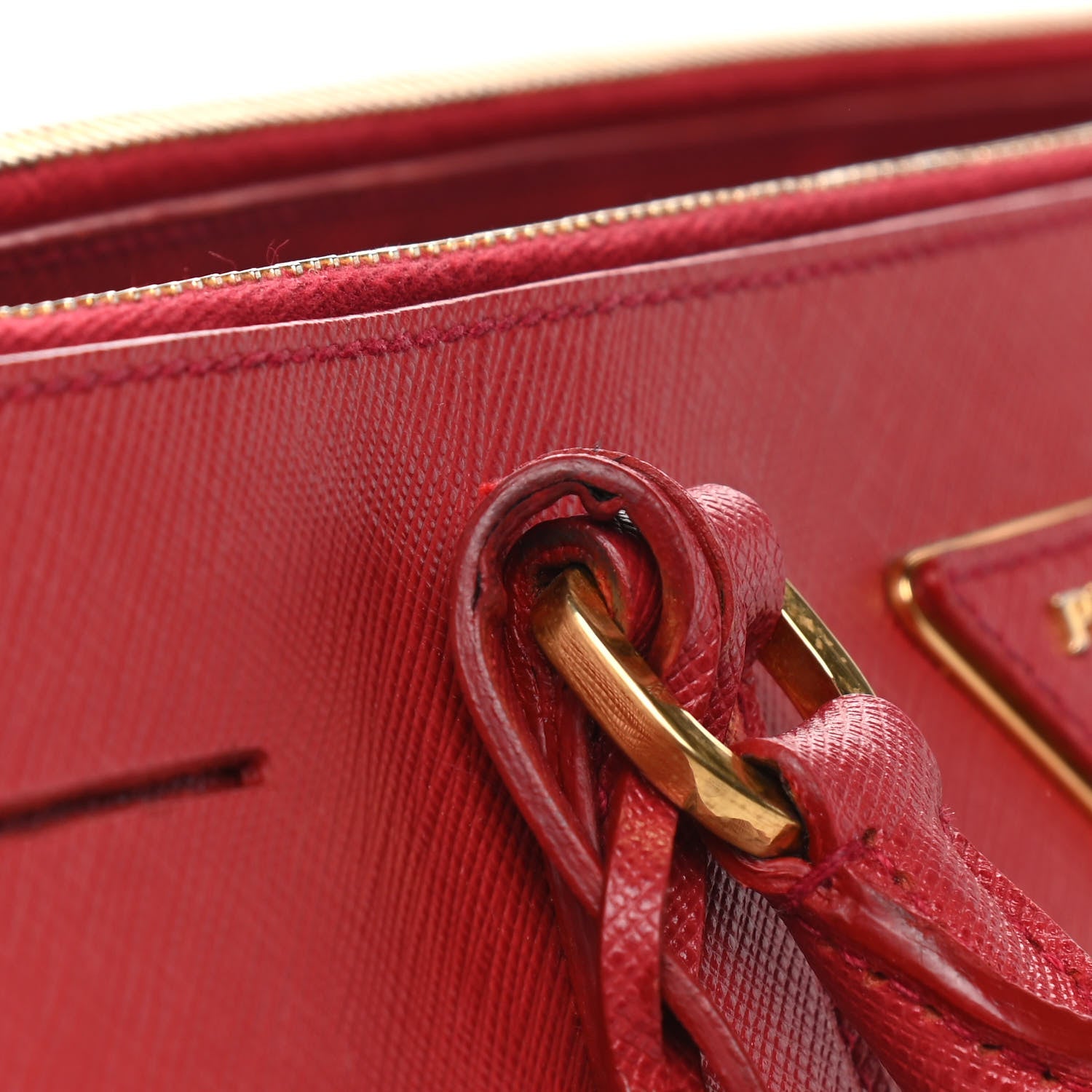 Prada Saffiano Large Galleria Double Zip Tote Fuoco 15 of 15