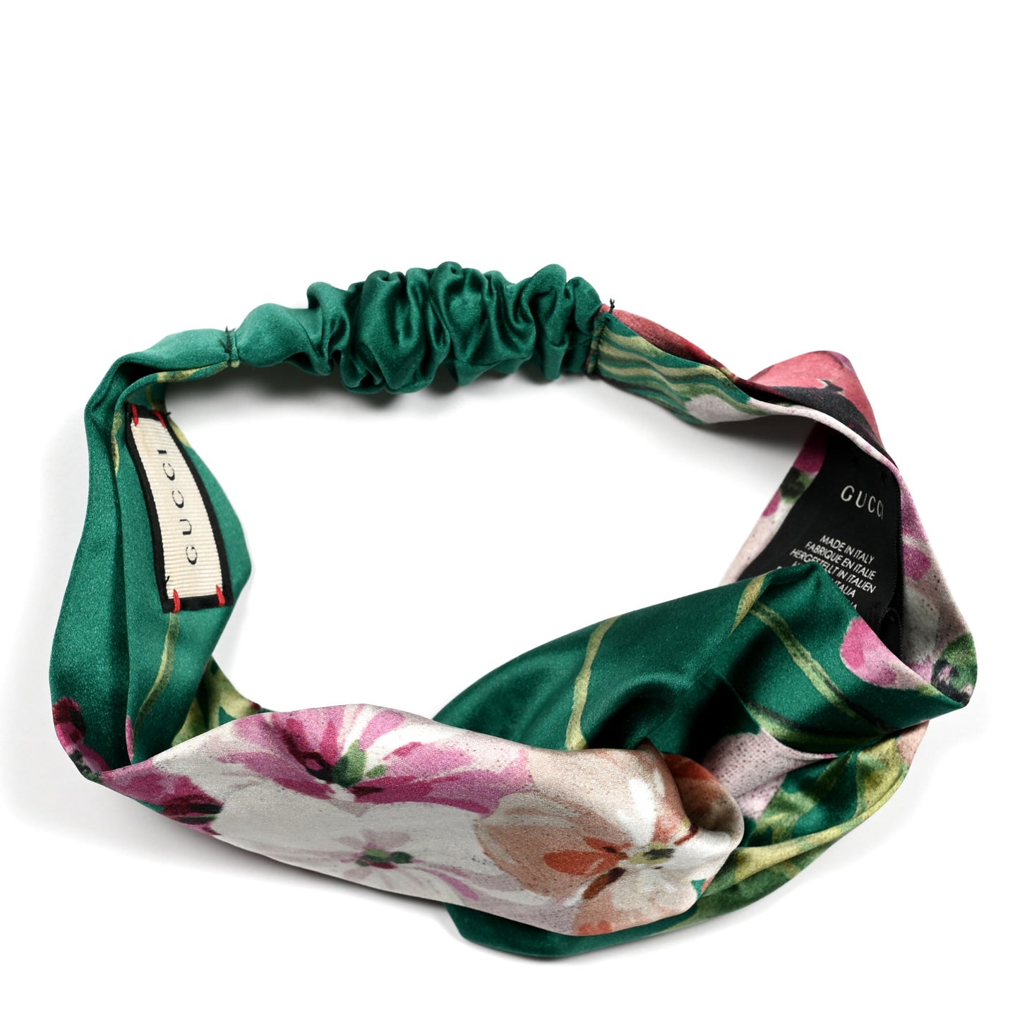 Silk Blooms Print Duchesse Headband Grass