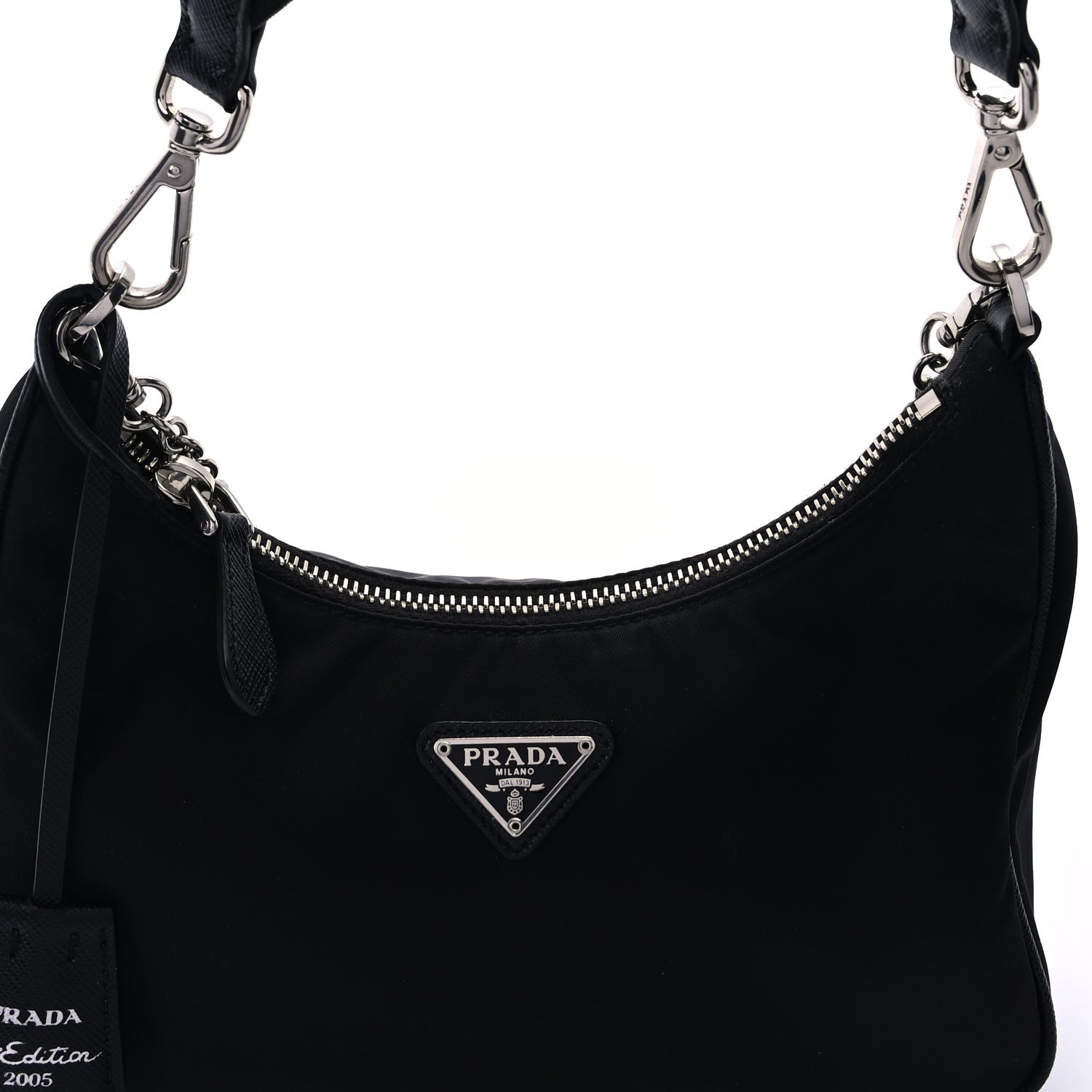 Prada Nylon Re-Edition 2005 Shoulder Bag Black 7 of 9