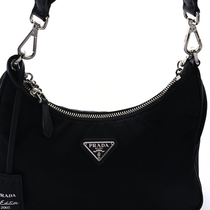 Prada Nylon Re-Edition 2005 Shoulder Bag Black 7 of 9