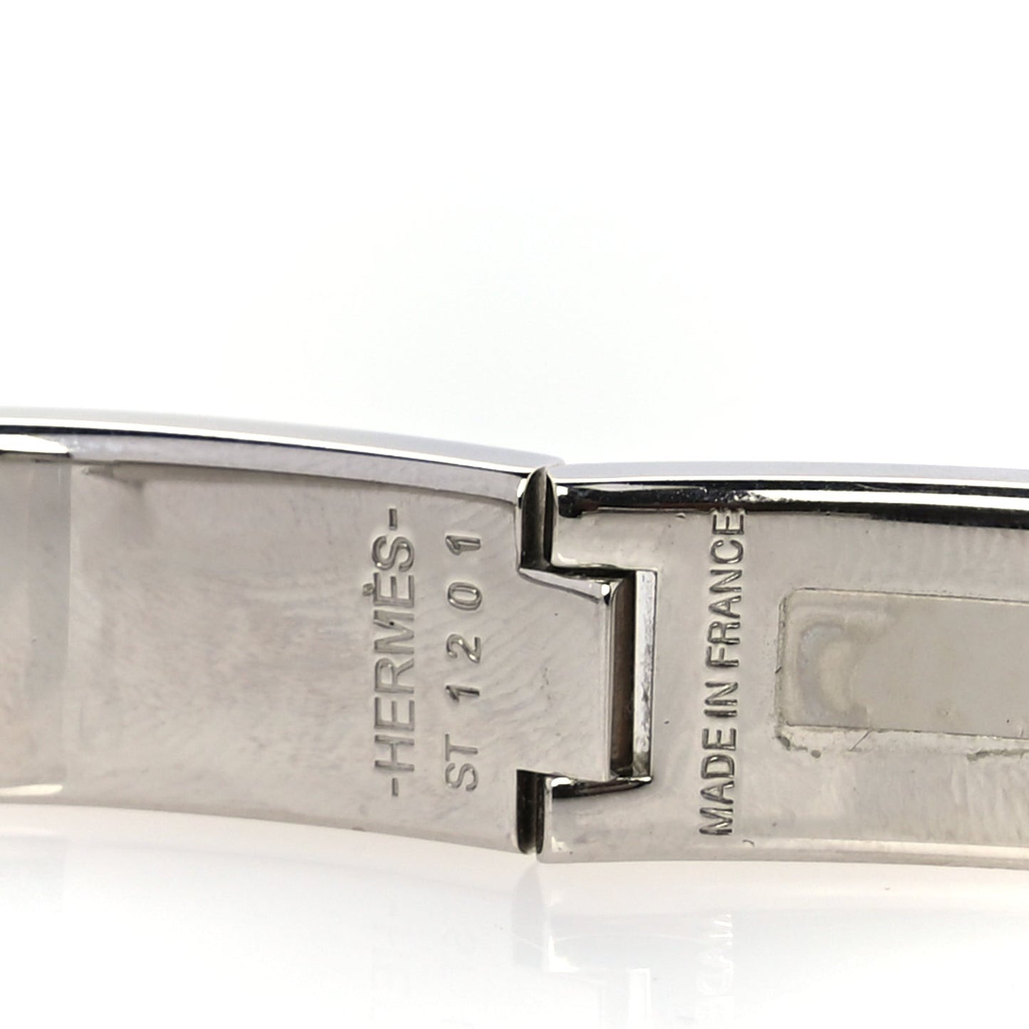 Enamel Narrow Clic Clac H Bracelet PM  White