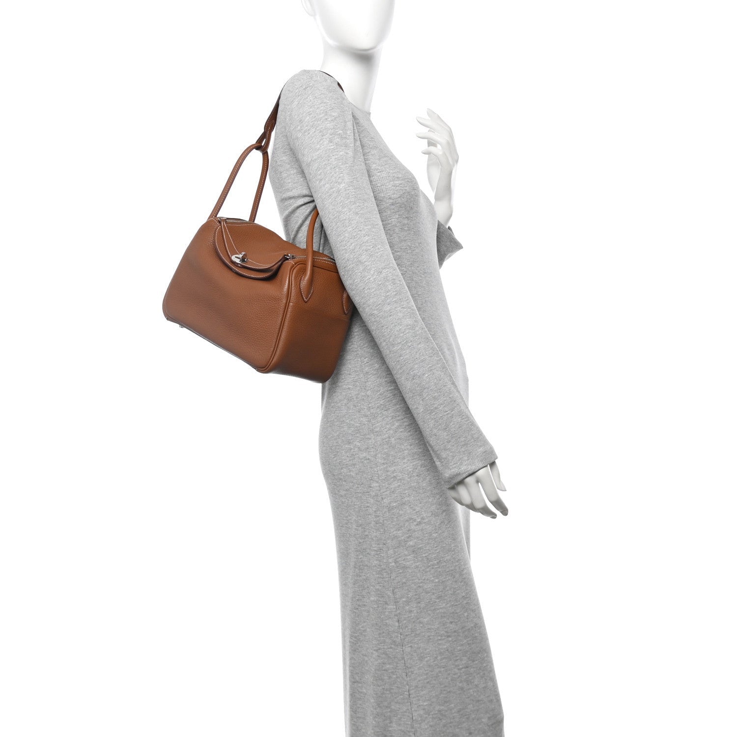 Hermes Taurillon Clemence Lindy 26 Gold 2 of 7