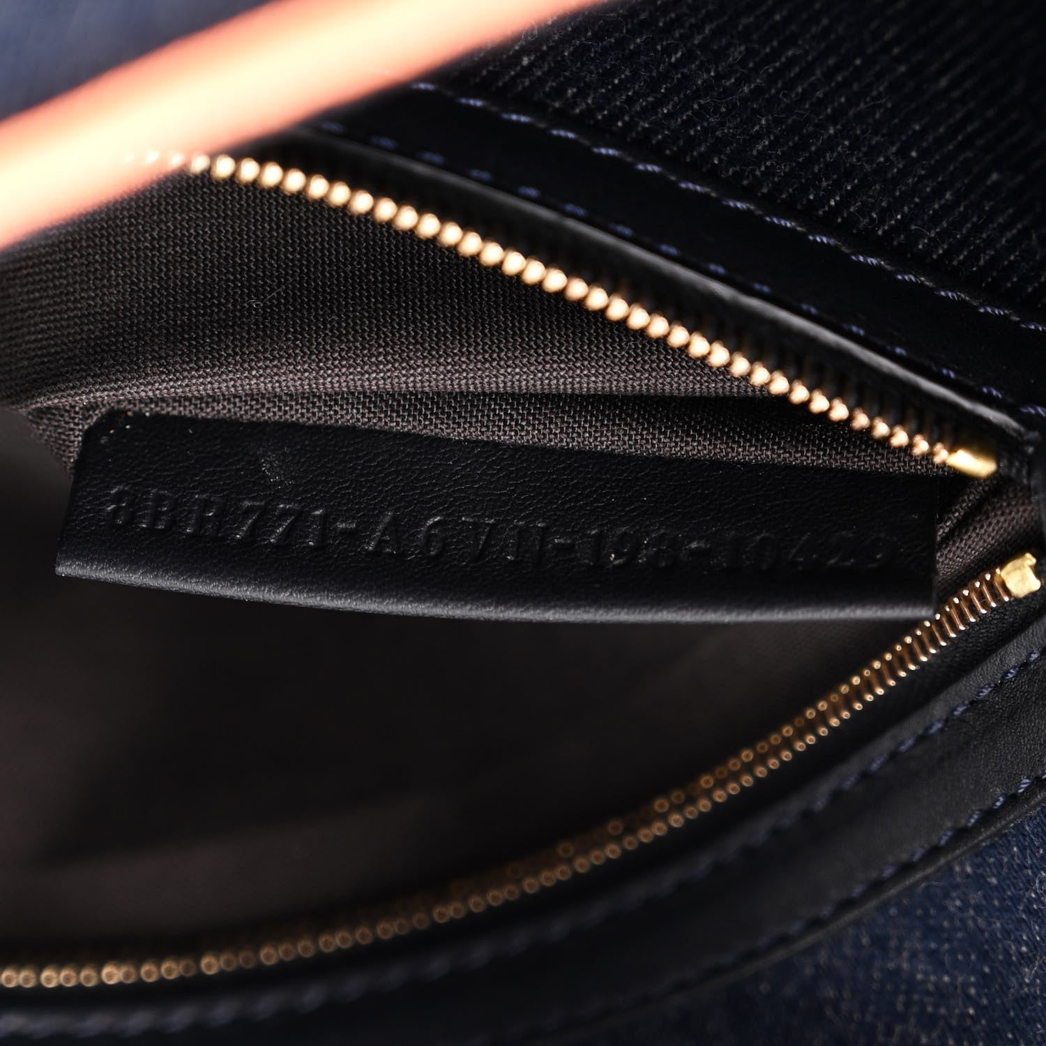 Fendi Denim Large Baguette Blue Arancio Fluo 7 of 7