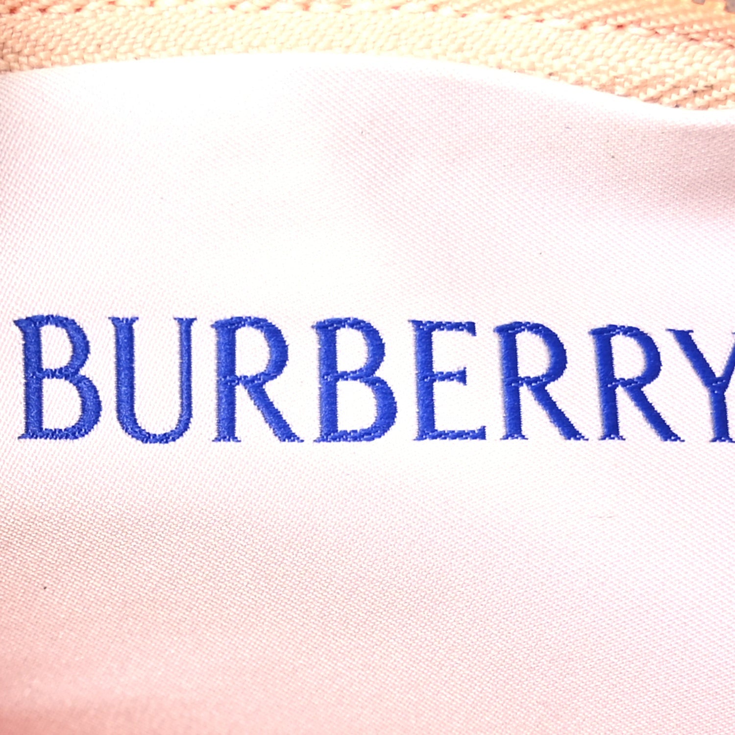 Burberry Canvas Knitted Check Mini Peg Duffle Bag Sherbert 5 of 8