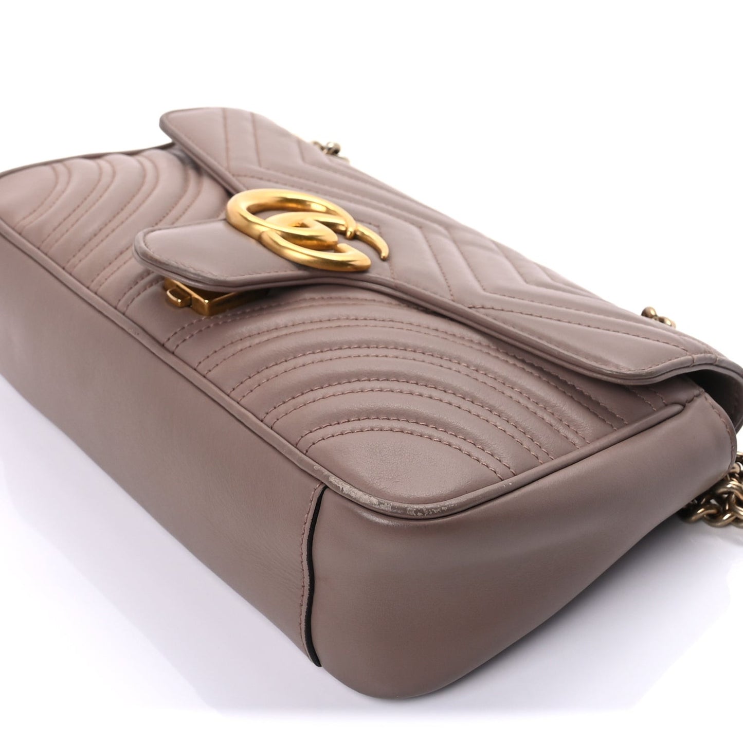 Calfskin Matelasse Small GG Marmont Shoulder Bag  Porcelain Rose