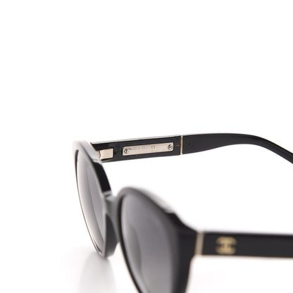 Chanel Polarized Round CC Sunglasses Black 5 of 8