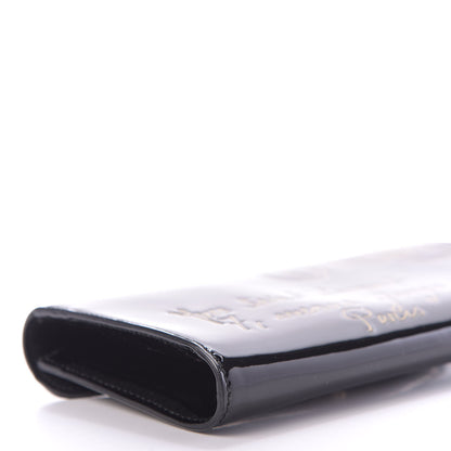 Saint Laurent Patent Y-Mail Clutch Black 9 of 10