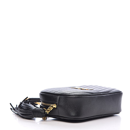 Saint Laurent Grain De Poudre Matelasse Monogram Mini Lou Camera Bag Black 3 of 10