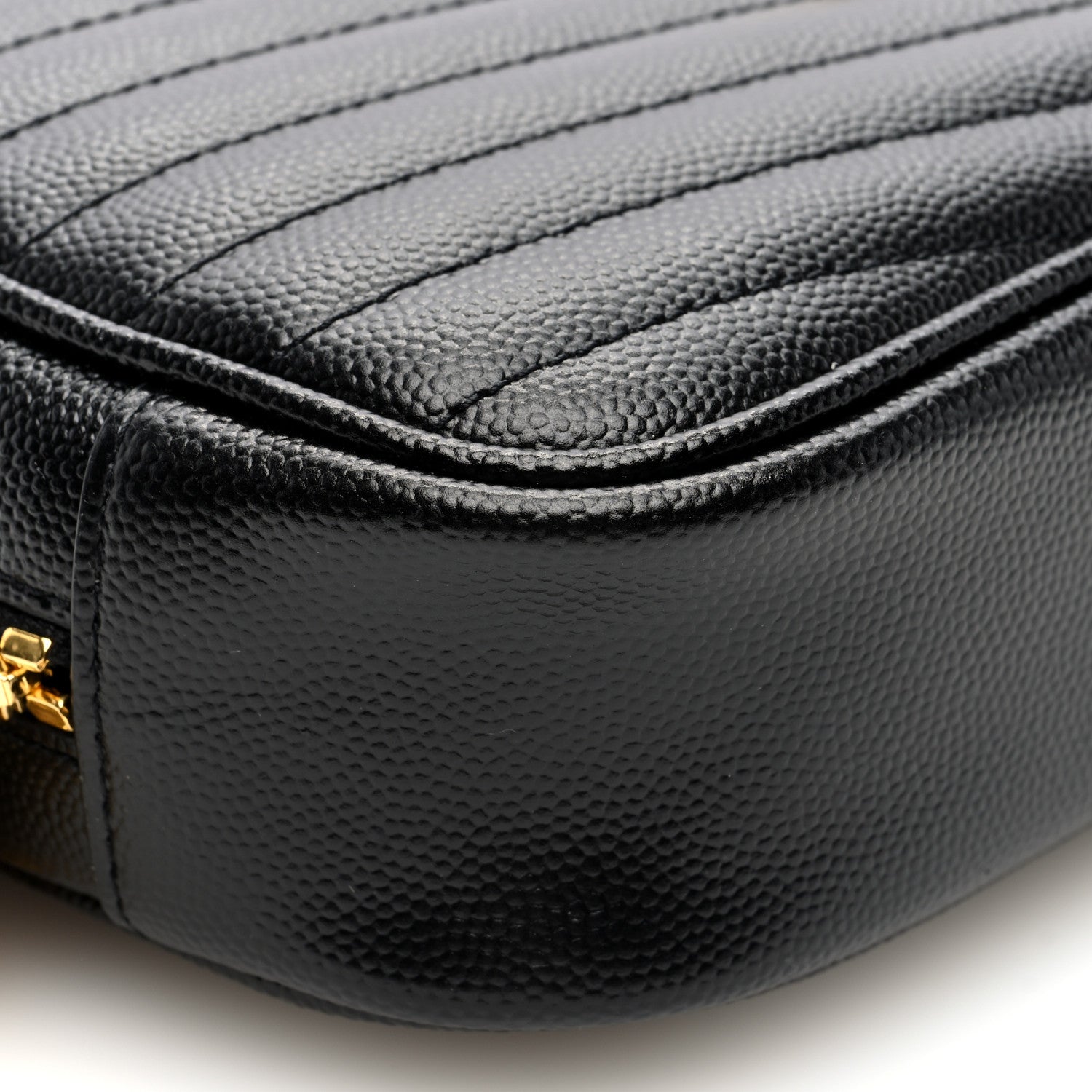 Saint Laurent Grain De Poudre Matelasse Monogram Mini Lou Camera Bag Black 8 of 9