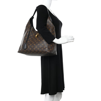 Louis Vuitton Monogram Flower Hobo Black 2 of 14
