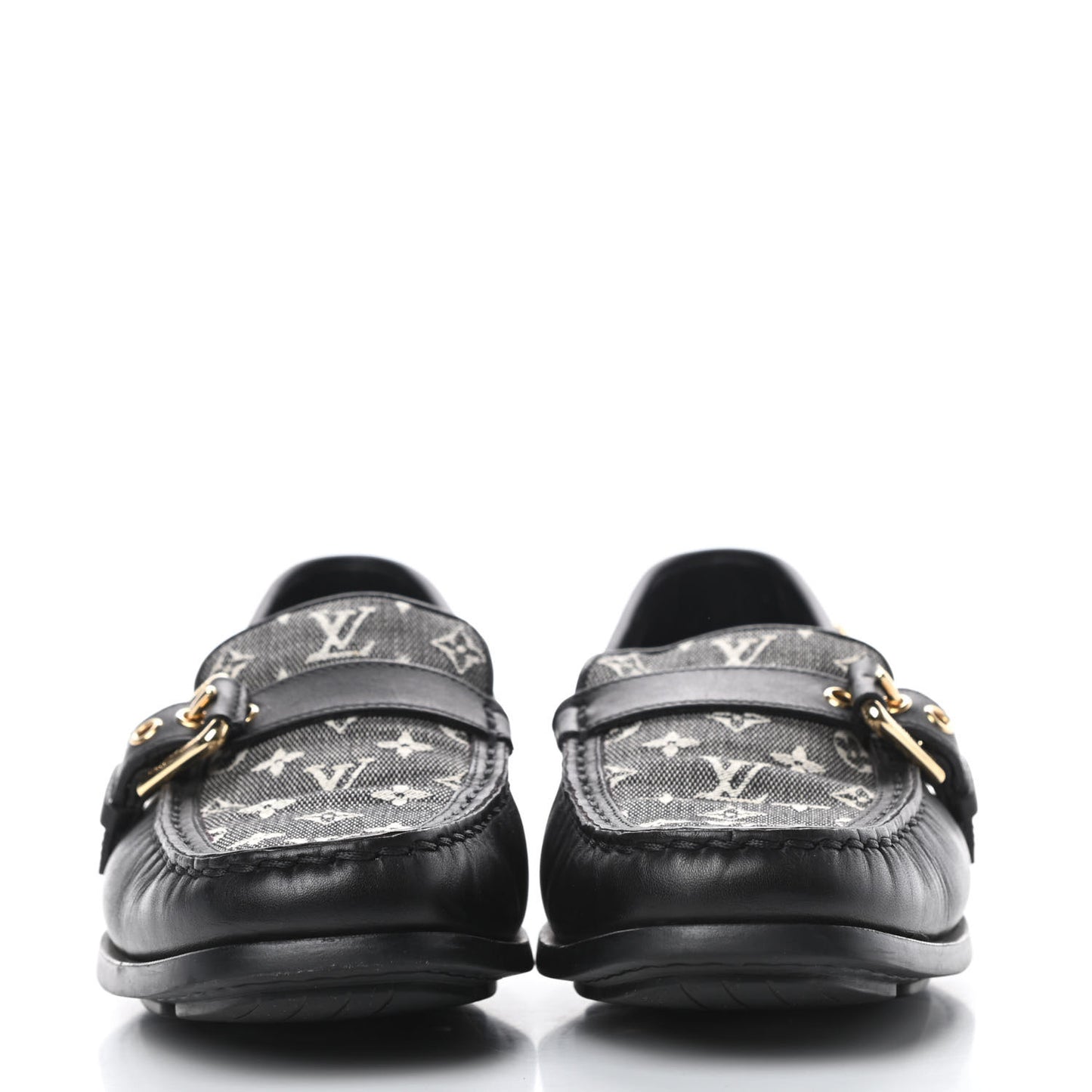 Calfskin Mini Lin Loafers 37 Black