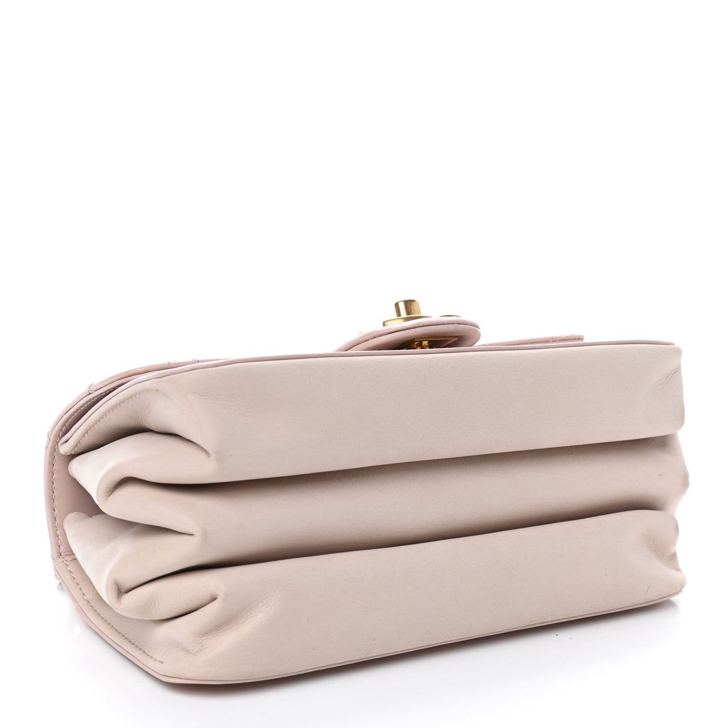 Chanel Glazed Calfskin Quilted Mini Straight Lined Flap Beige 3 of 4