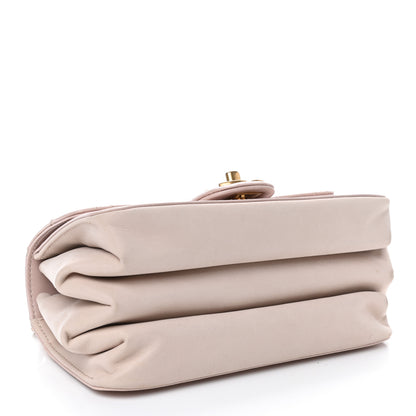 Chanel Glazed Calfskin Quilted Mini Straight Lined Flap Beige 3 of 4