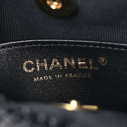 Chanel Raffia Star Coco Beach Bag Black 6 of 9